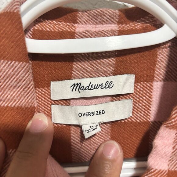 Madewell Flannel Oversized Ex-Boyfriend Shirt in Buffalo Check Size Medium NWT - Picture 6 of 7
